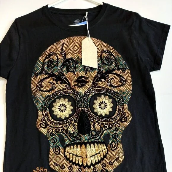 SEASHORE Men's XL(46-48 ) T-Shirt black100%cotton made in Mexico - Picture 3 of 4